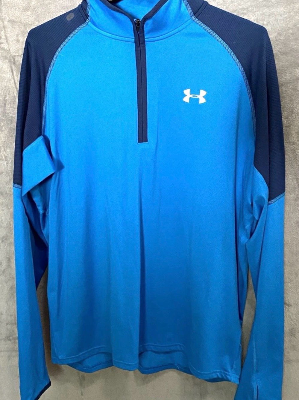Under Armour Run Men’s Large Fitted 1/4 Zip Mock Neck Pullover Athletic Wear